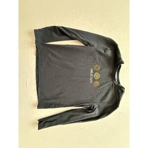 Girl Scout Girls 7/8 Black Bedazzled Long Sleeve Cookie Tshirt